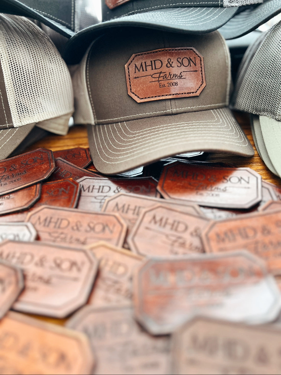 leather patch hats