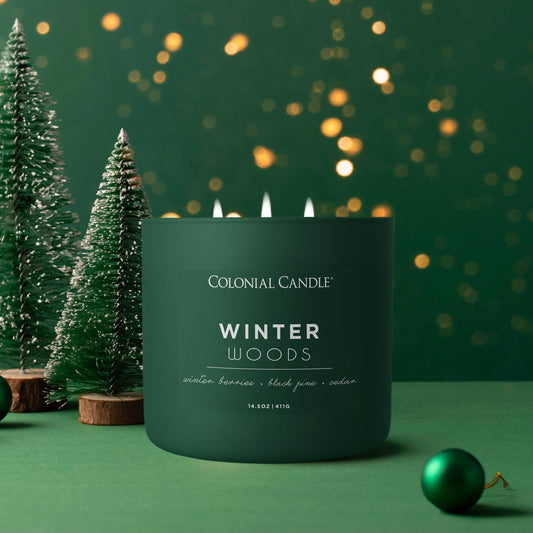MVP Group International INC - Pop of Color Winter Woods, 3 Wick, 14.5oz