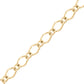 WJW - 18K Gold PVD Stainless Steel Hammered Oval Chain - By The Foot / SPL1032: Gold
