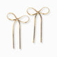 SOPHIA WHOLESALE - Ribbon bow snake chain earring: Gold / ONE SIZE