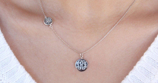 Monogrammed Sterling Silver Necklace