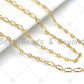 BestBeads&Beyond - 4mm Gold Flat Oval Linked Chain by Yard, Dainty  Delicate Oval Link Chain, Gold Plated Brass Chain, Wholesale Chain, sku#LK124: Gold / 1 yard (3 feet)