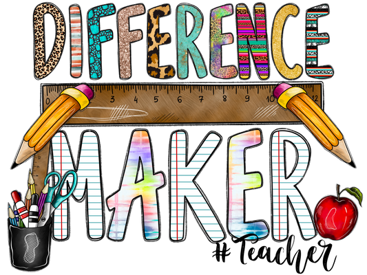 Difference Maker Teacher Vinyl Sticker