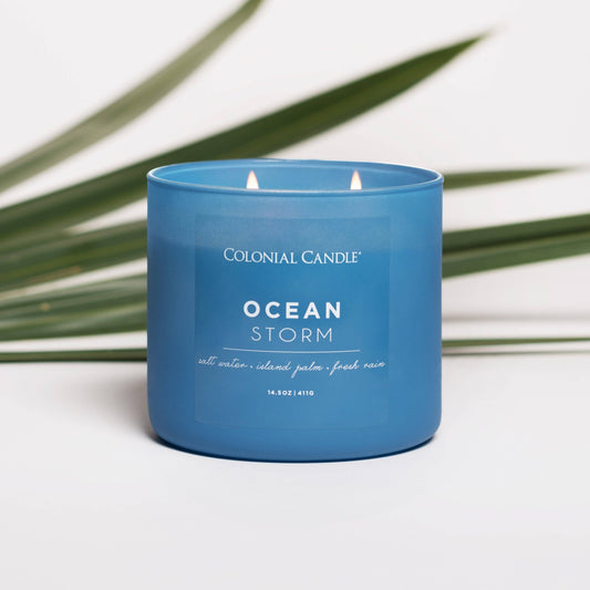 MVP Group International INC - Pop of Color Ocean Storm, 3 Wick, 14.5oz