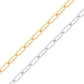 WJW - 18K Gold PVD Stainless Steel Paperclip Chain - By The Foot: Stainless / 2.5mm