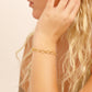 WJW - 18K Gold PVD Stainless Steel Hammered Oval Chain - By The Foot / SPL1032: Gold