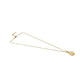 WJW - 18K PVD Coated Stainless Steel Round Pendant Necklace with CZ Accents: Gold