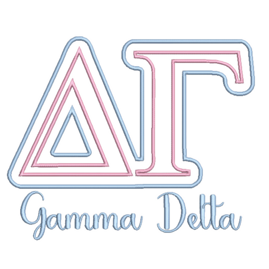 Delta Gamma Duo Embroidery Applique