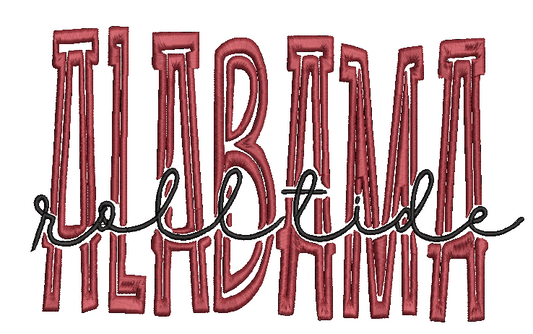Alabama Roll Tide Embroidery