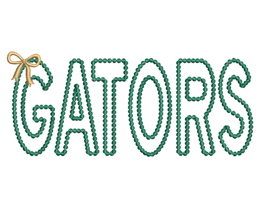 Gators Motif Embroidery Font