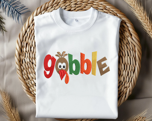 Thanksgiving Gobble Fill Embroidery FIles