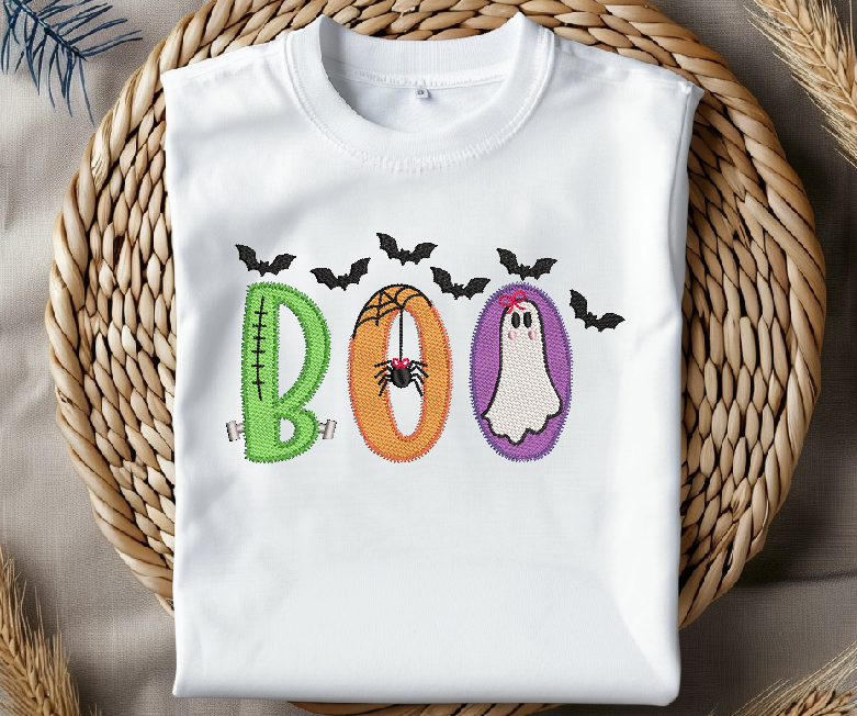 Boo Embroidery Design