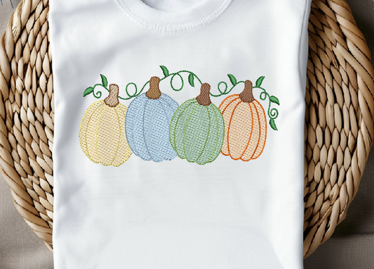 Fall Pumpkin Embroidery