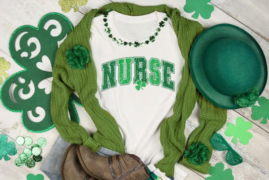 St. Patrick's Day Nurse Graphic Design