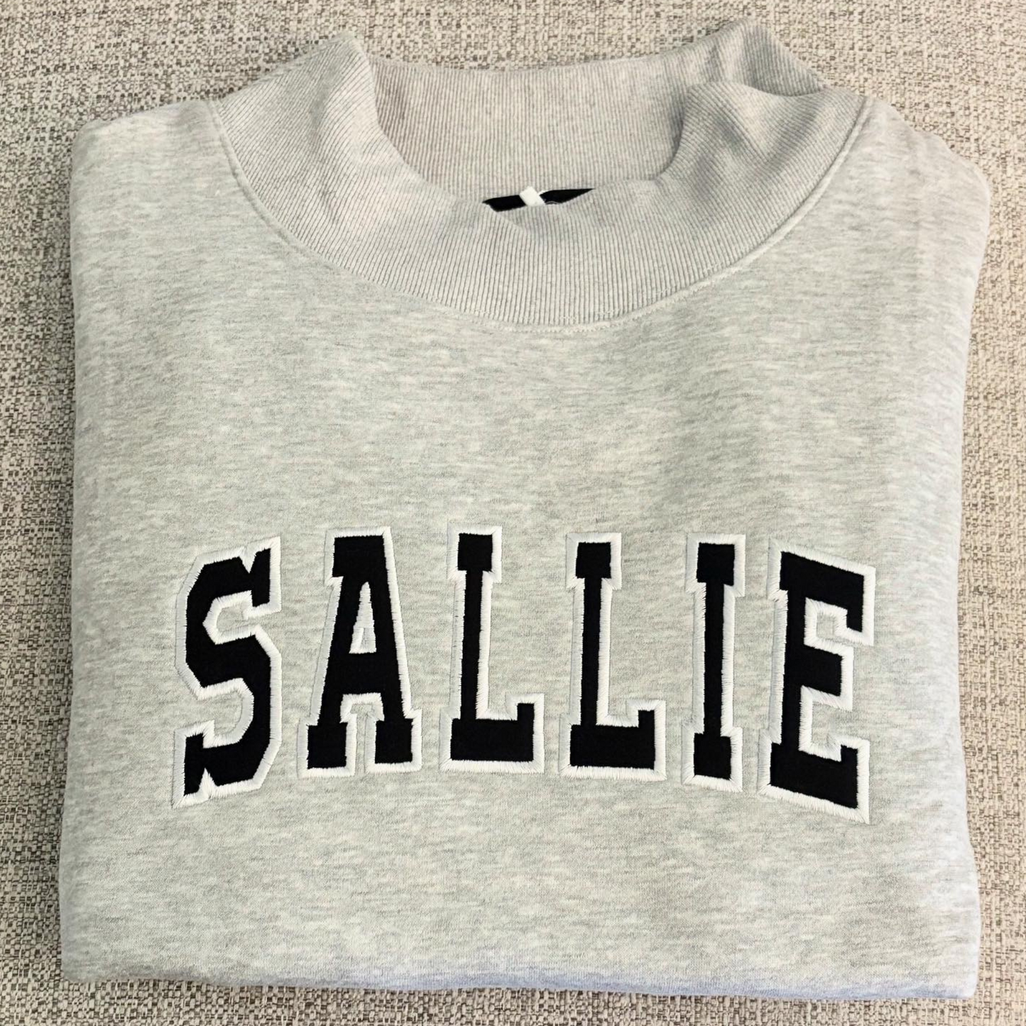 Mock Split Neck Oversized Sweatshirt