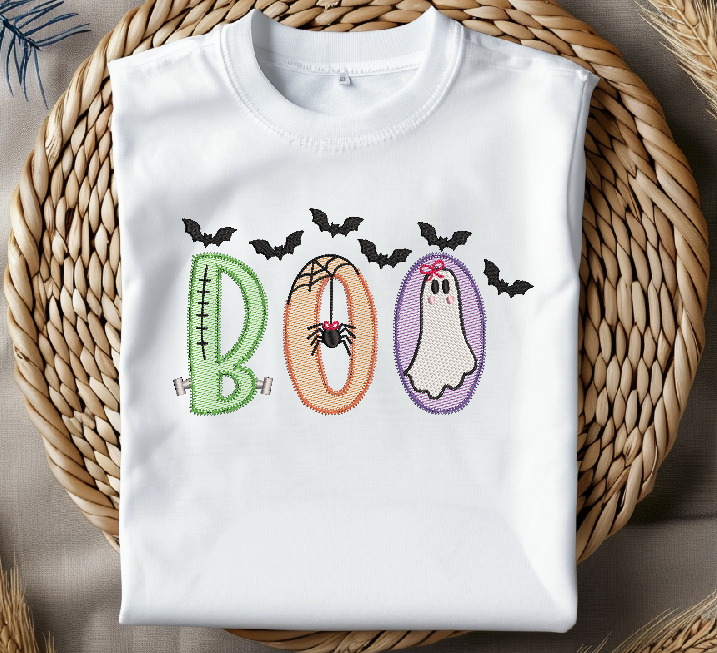 Boo Embroidery Design