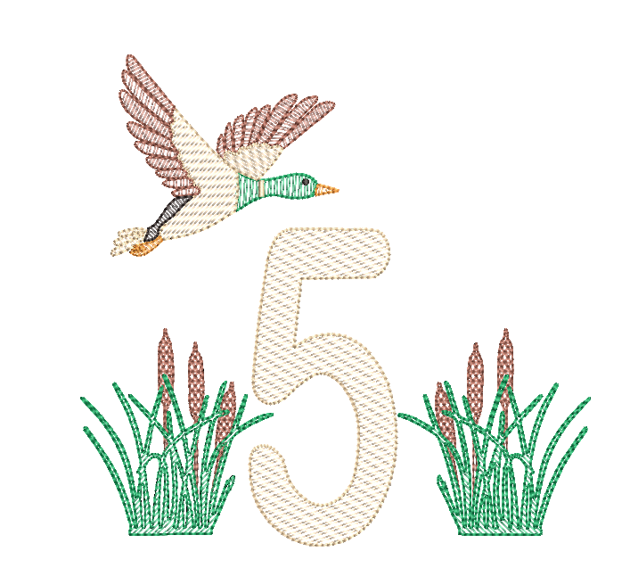 Flying Duck Embroidery