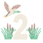 Flying Duck Embroidery