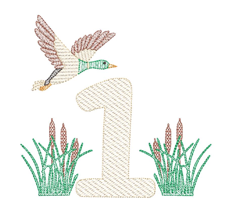 Flying Duck Embroidery