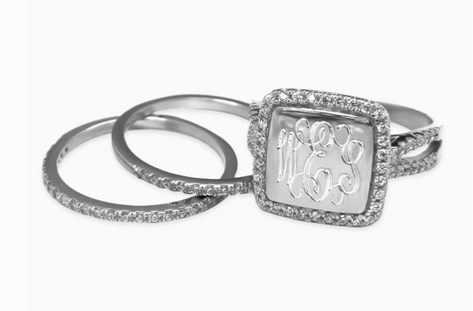 Stackable Monogram Ring