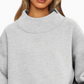 Mock Split Neck Oversized Sweatshirt