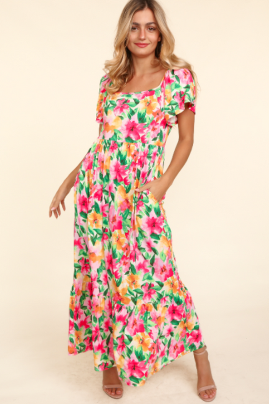 Spring Floral Maxi dress