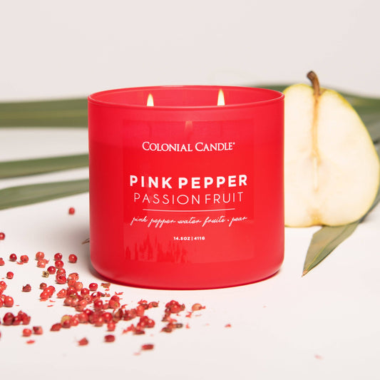 MVP Group International INC - Pop of Color Pink Pepper Passionfruit, 3 Wick, 14.5oz