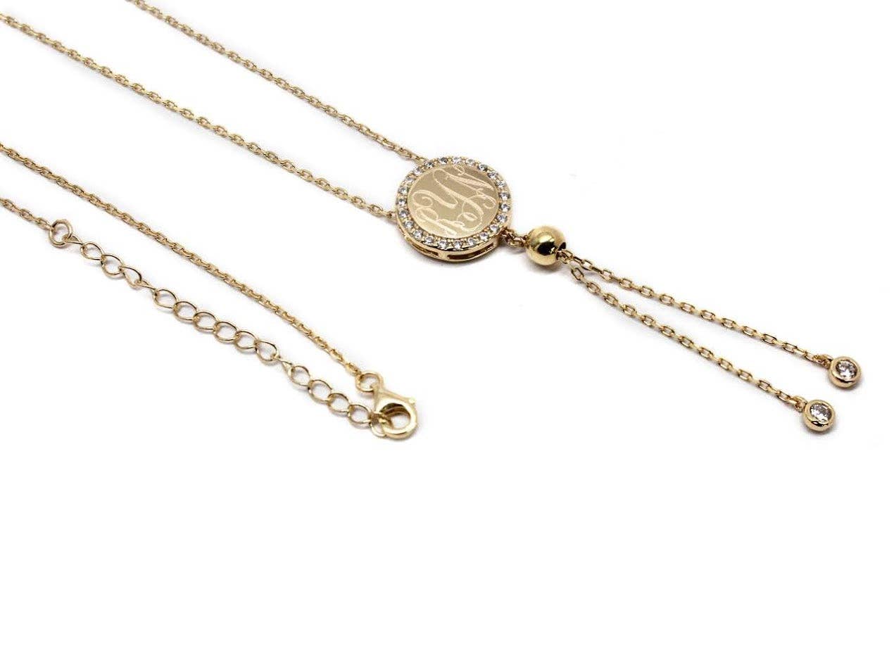 Engraved Tassel Necklace