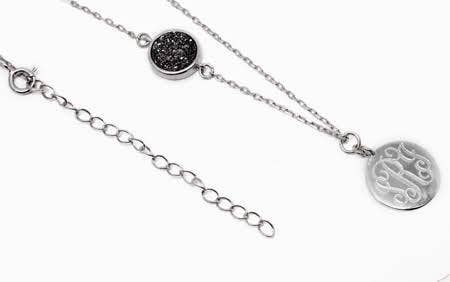 Monogrammed Sterling Silver Necklace