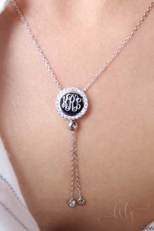 Engraved Tassel Necklace