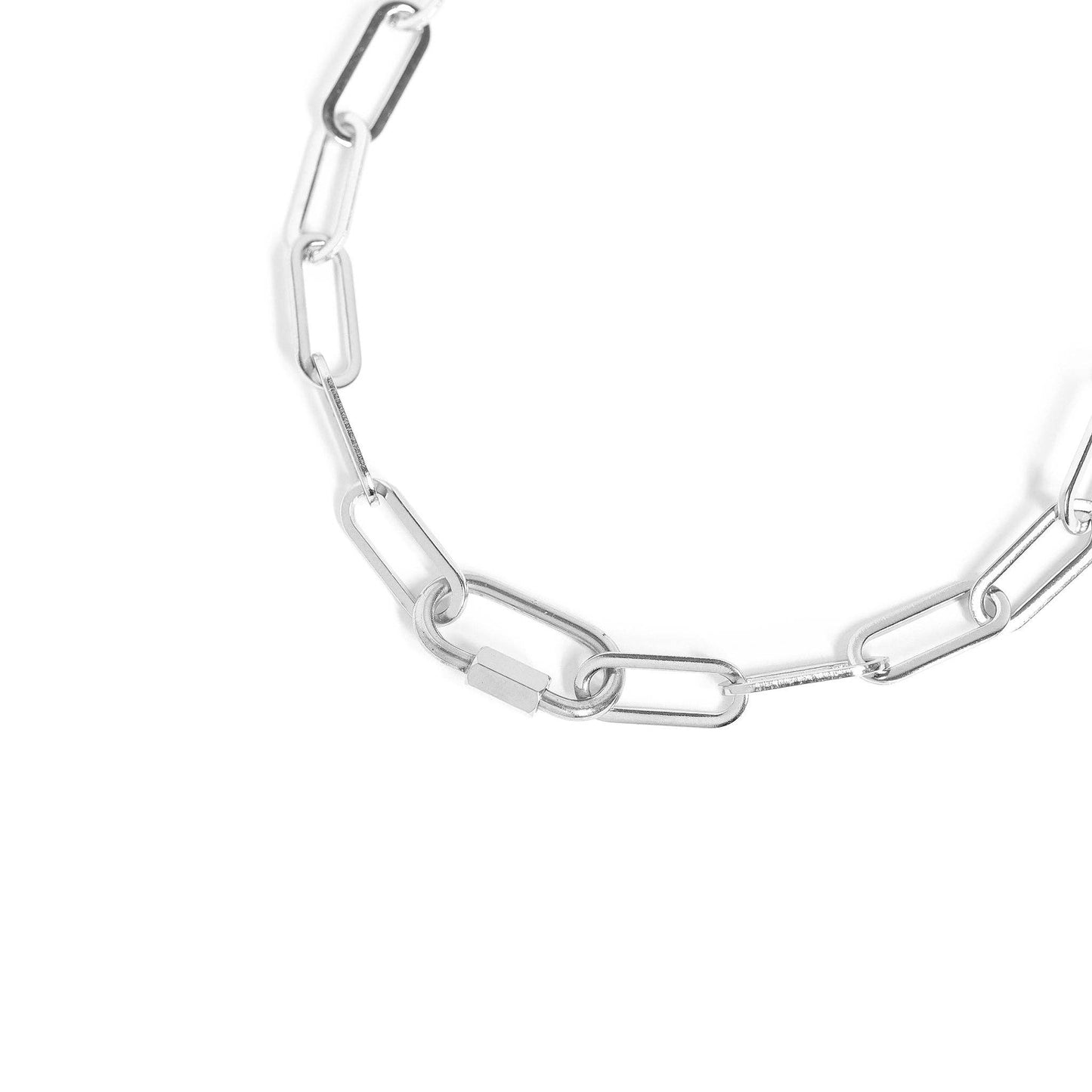 WJW - 18K Gold PVD Stainless Steel Paperclip Chain - By The Foot: Stainless / 2.5mm