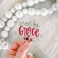 Saved By Grace Floral Clear Vinyl Sticker